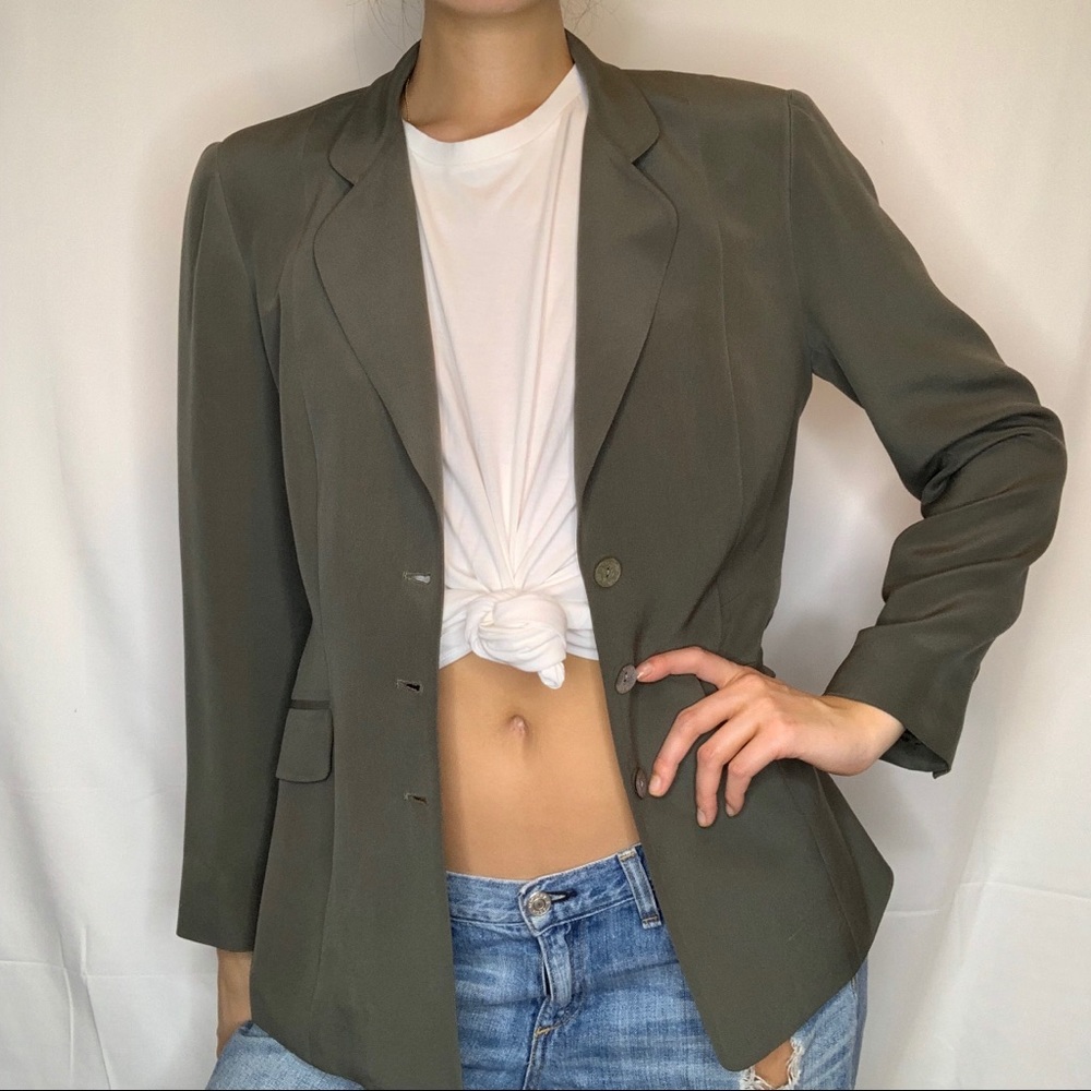 VINTAGE SILK BLAZER JACKET